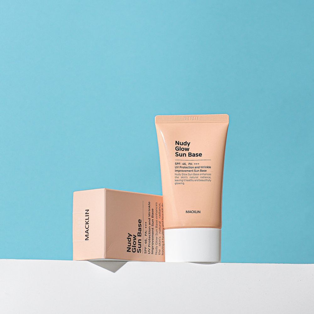 MACKLIN NUDY GLOW SUN BASE SPF46 PA+++ 50ml – Natural Beige Tone-Up, Mineral UV Protection & 90% Skincare-Based Moisture Base in One _ Made in KOREA MACKLIN NUDY GLOW SUN BASE SPF46 PA+++ 50ml – Natural Beige Tone-Up, Mineral UV Protection & 90% Skincare-Based Moisture Base in One _ Made in KOREA